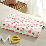 oreiller enfant latex coton motif voitures ours points anti apnée confortable quatre saisons