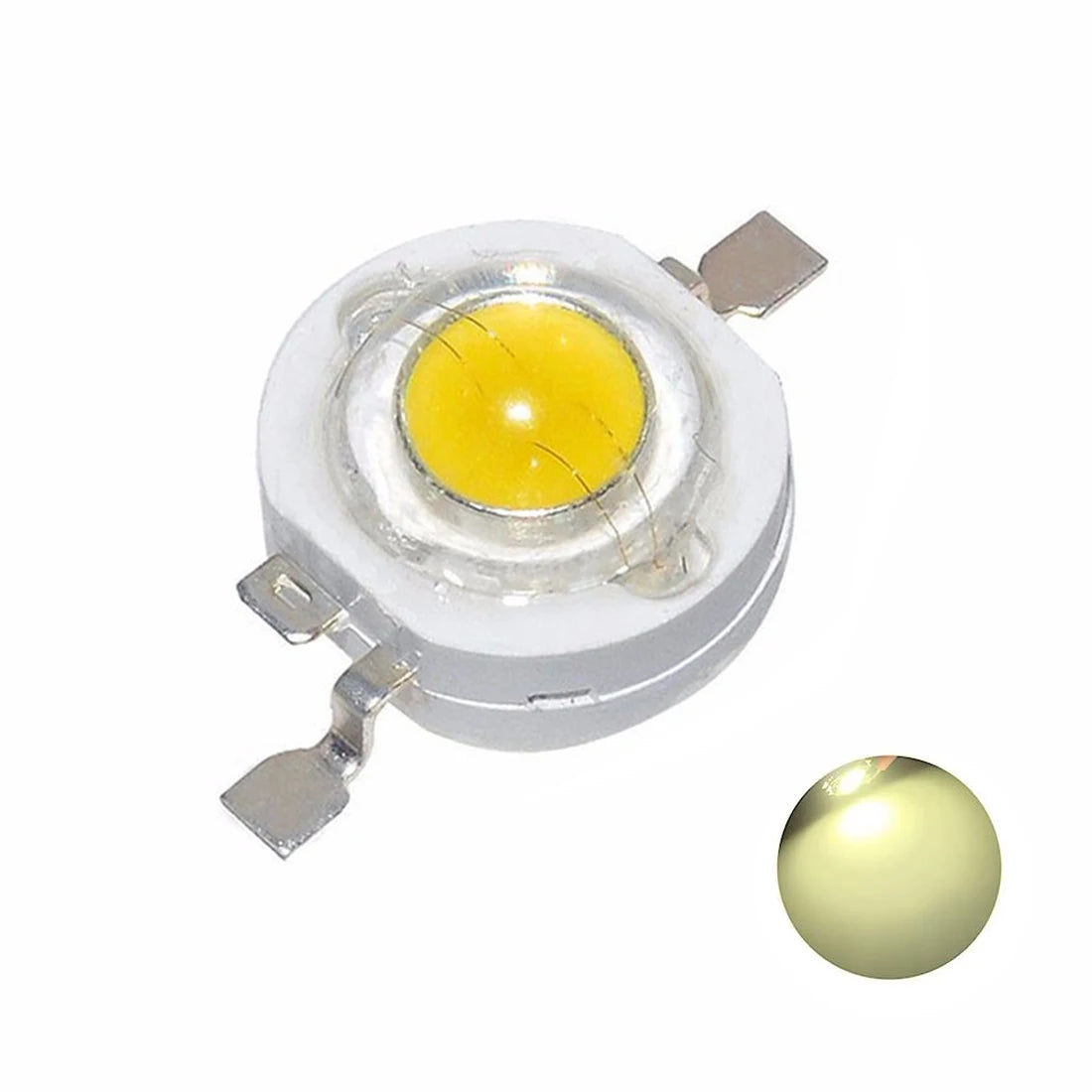 Diodes led blanc jaune 1w 3w clips métalliques haute luminosité projecteurs downlight bricolage