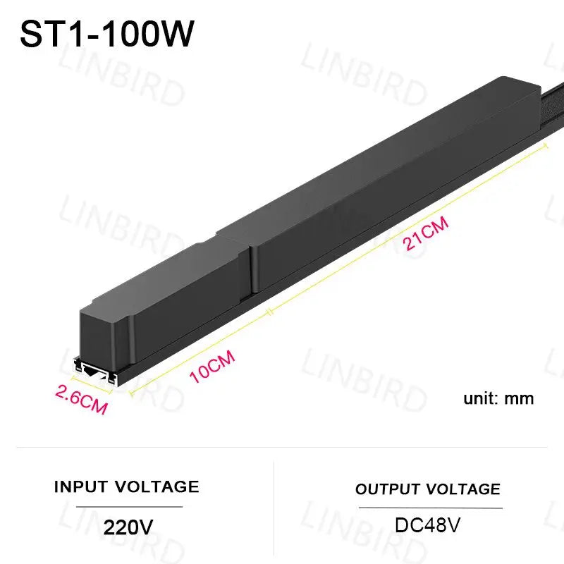 luminaire led rail magnétique noir moderne système éclairage intelligent intérieur ultra mince