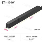 luminaire led rail magnétique noir moderne système éclairage intelligent intérieur ultra mince