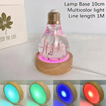 lampe poser moderne bois naturel couleurs chaudes blanc orange vert translucent câble usb commandes