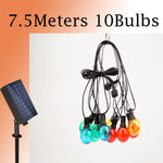 guirlande lumineuse solaire globes RGB décoration extérieure panneau solaire multiples environnements festive