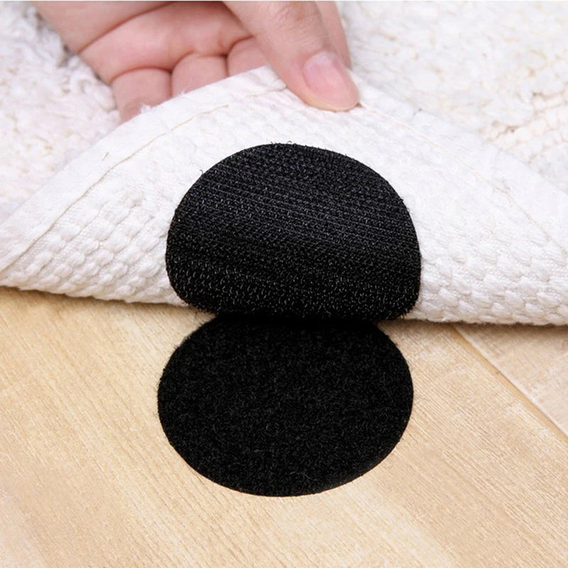 adhésifs antislip velcro antidérapants réutilisables noir blanc salle bain sécurité écologiques trapèze forme