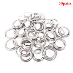 anneaux métalliques argentés industriels 60 paires diamètre intérieur 4cm coton rideau polonais accessoireuminiumallié