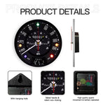 Horloge murale 12 pouces compteur de vitesse pour salon