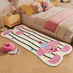 tapis dessin animé animaux mignons imitation cachemire polyestère antidérapant résistant décoloration intérieurextérieur