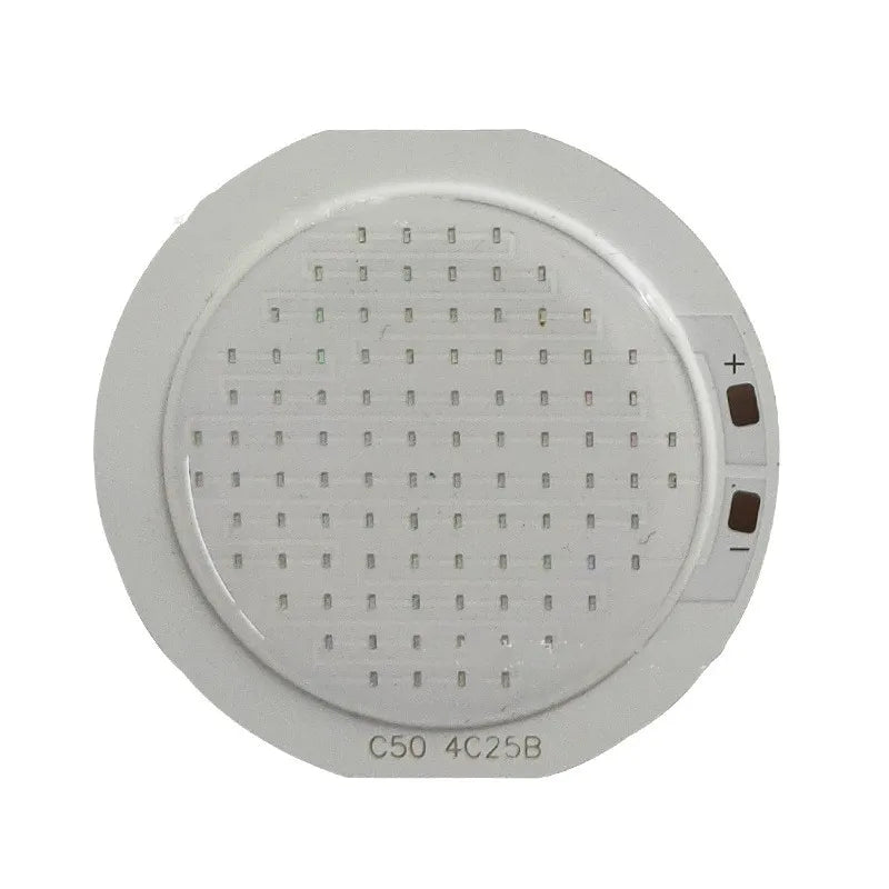 source lumineuse led cob 50w jaune rouge orange moderne grille perforations boutons commandes