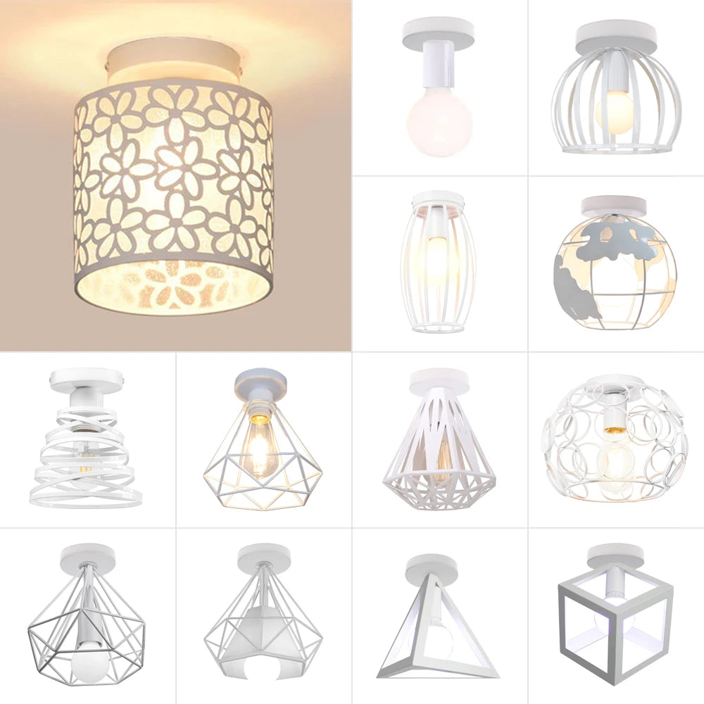 plafonniers led modernes industriels géométriques blanc gris éclairage quotidien