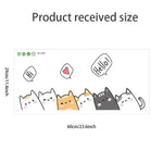 sticker mural cartoon chats mignons bulles dialogue blanc gris orange