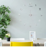 horloge murale moderne or noir rouge brillante aiguille chambre salon minimaliste