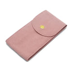 pochettes velours montres bouton pression moderne pratique noir vert gris