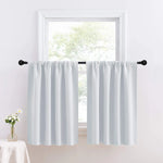 rideau moderne blanc uni opaque 100% polyester pièces 132cm 46cm cuisine