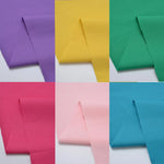 tissu coton uni rapide respirant moderne vert jaune orange rouge rose violet blanc bricolage