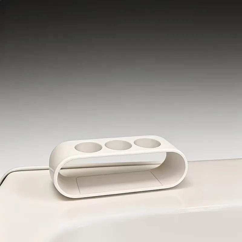 organisateur mural rangement brosses dents électriques blanc noir moderne minimaliste salle bain