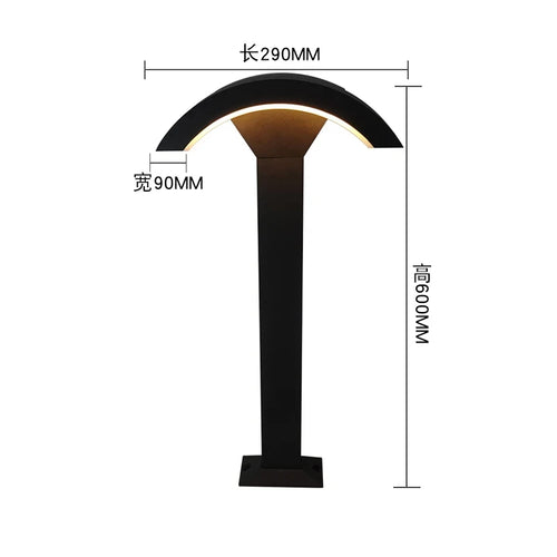 lampe led extérieure détecteur mouvement ip65 moderne noire 12w waterproof aluminium