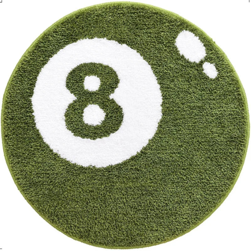 tapis rond damier rouge noir vert orange antidérapant imperméable polyester peluche épais moderne chambre