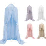 rideau lit étoiles dorées fond blanc transparent romantique enfants chambre décoration fixations