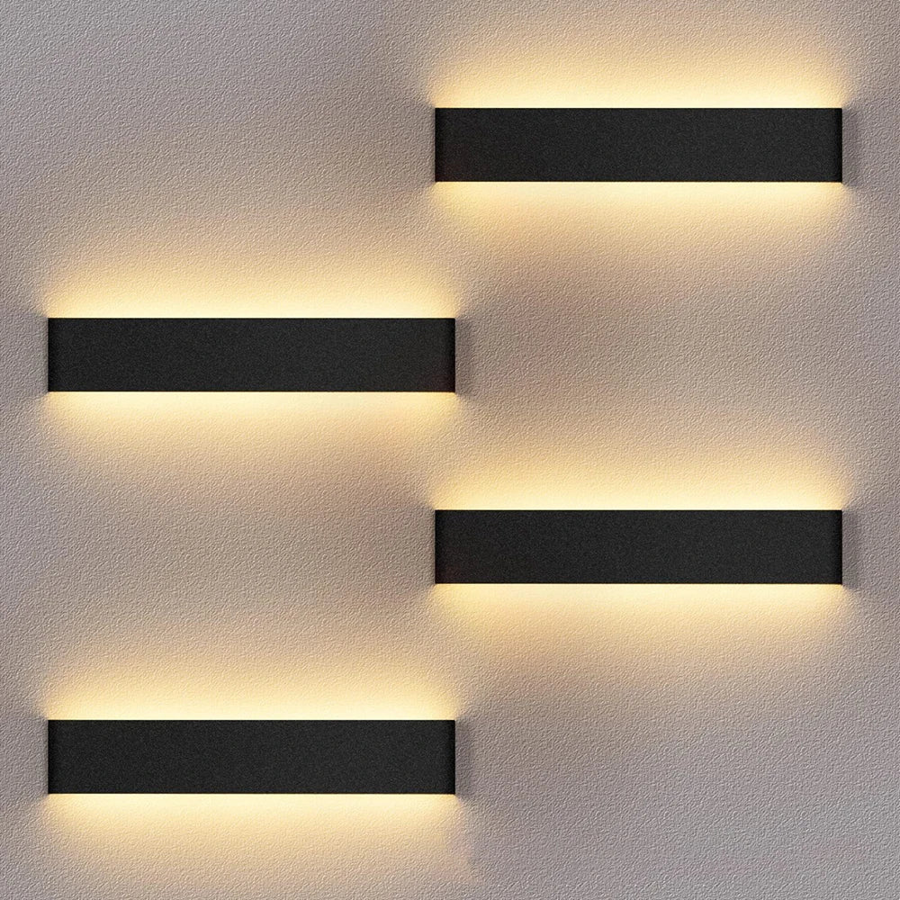 lampe murale led moderne noire blanche fixée mur interrupteur bouton 220v 90260v