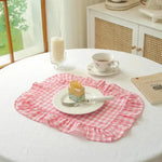 serviettes table classiques rayées rose clair serviettes table beige serviettes table blanches fronces antidérapantes