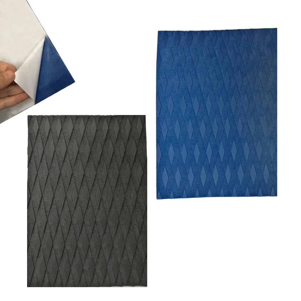 planche surf kitesurf shortboard eva antidérapante tapis traction diamant noir bleu texturé adhésif