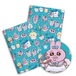 protège carte kawaii animaux motifs géométriques opaques couleurs vives bleu jaune rose violet turquoise