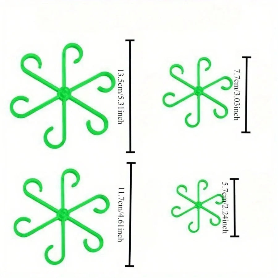 supports plantes vert moderne clips plastique autonome geometrique étoile fixations