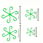 supports plantes vert moderne clips plastique autonome geometrique étoile fixations