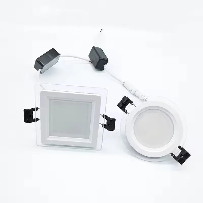 plafonnier led encastrable moderne blanc rond carré aluminium intérieur luminaire câble