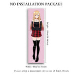 tapisserie animée carreaux rouge noir rose chambre otaku 2d tissu polyestère grande taille