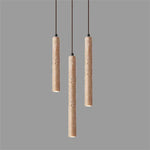 suspension lumineuse moderne pierre beige clair grains sable 1.8m longueur led