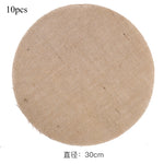 serviettes table toile jute beige rustique respectueuses l'environnement assiettes tasses théière decoration table
