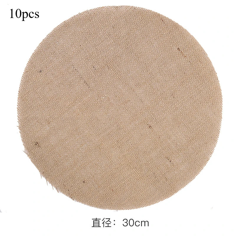 serviettes table toile jute beige rustique respectueuses l'environnement assiettes tasses théière decoration table