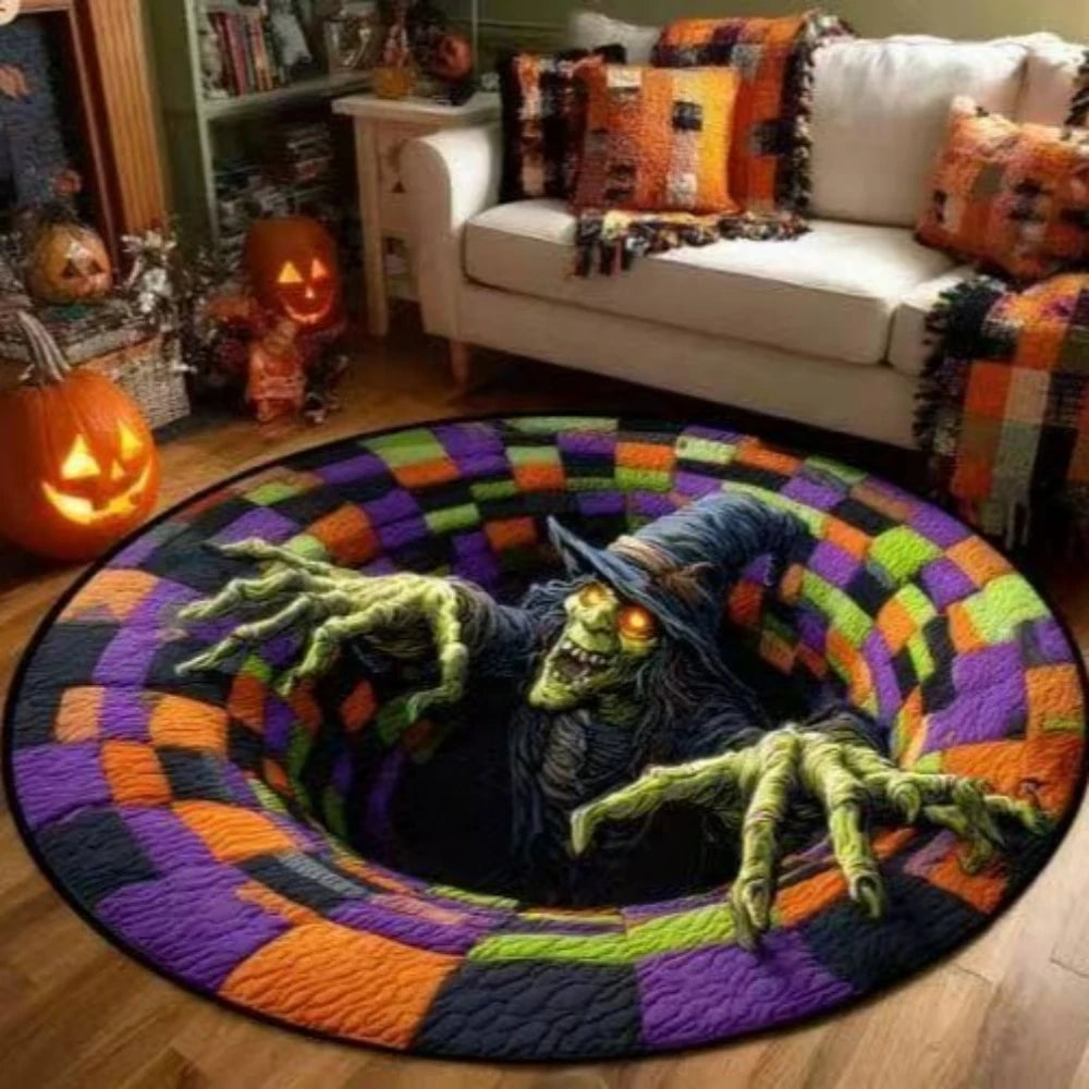 tapis rond multicolore carreaux géométriques moderne antidérapant salon chambre coucher décoration moelleux 80x80cm 120x120cm