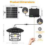 lampe solaire extérieure détecteur mouvement 268 led noir moderne étanche garage cour