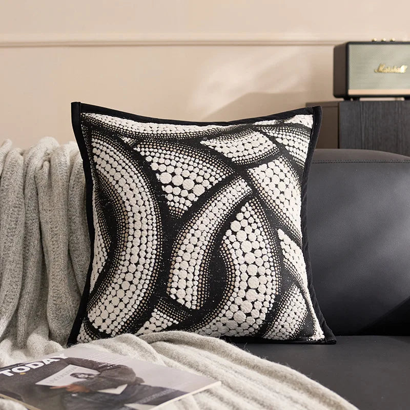 taies d'oreiller géométriques polyester non toxique maison moderne motifs léopard adhésifs respectueux environnement