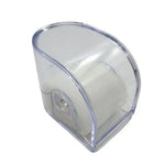 support rouleau papier toilette adhésif moderne transparent légèrement opaque sans motif