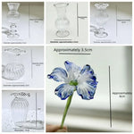 décoration florale verre transparent vase ridé fleur artificielle moderne chambre salon cadeau artisanal