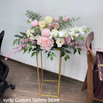 bouquet artificiel rose feuilles vertes mariage anniversaire baby shower extérieur classique fleurs variées