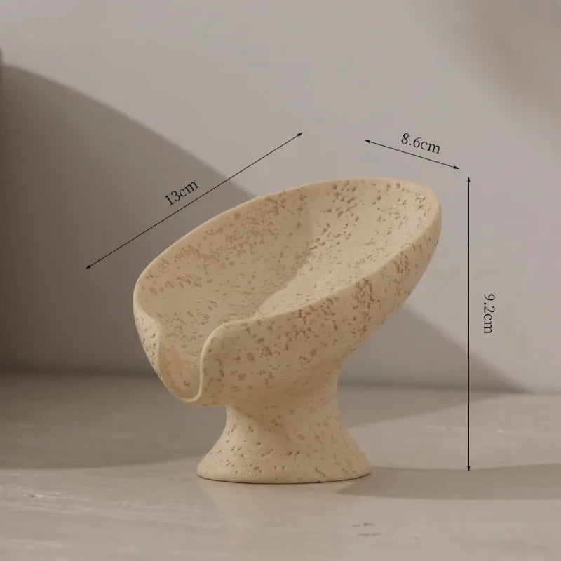 support savon pierre naturelle texture granulée minimaliste couleur beige clairintérieur décoration objet decoratif opacité