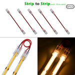 ruban led jaune clips câbles moderne transparent 8mm ip20 ip65 led cob 2835 smd