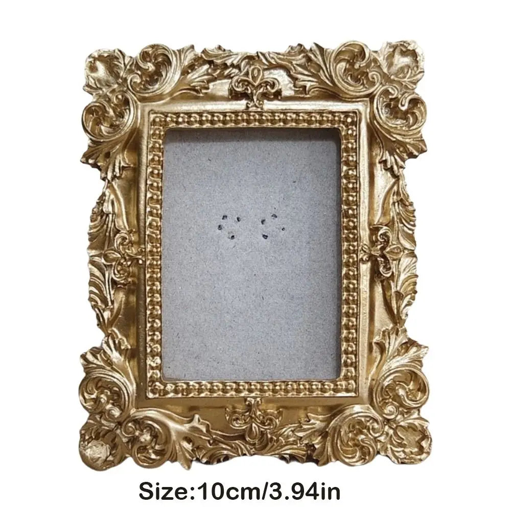 cadres photo vintage ornementés floral relief baroque rétro dorés posables