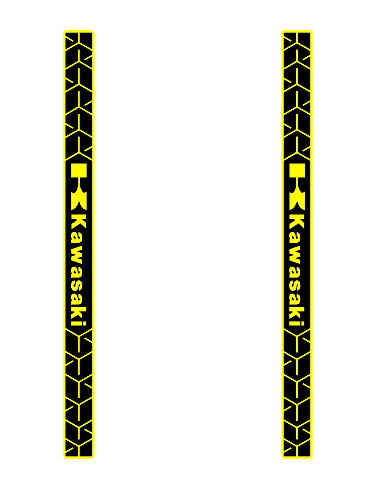 pad pédale personnalisé noir jaune logo kawasaki motifs géométriques sportif antidérapant surf thuyềnvangstakmat