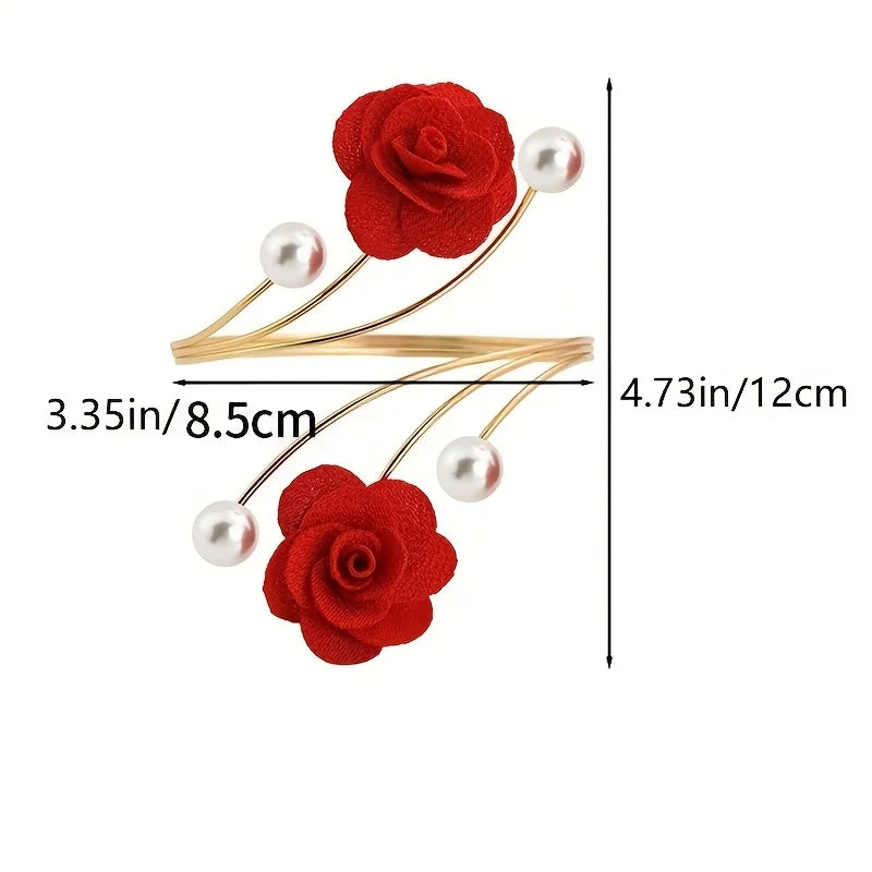 Accessoires fenêtre clips roses décor rouge élégant fixations rideaux