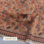 tissu coton lin motifs géométriques ethniques rouge bleu printemps automne hiver mariage fêtes traditionnel
