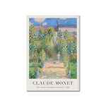 affiche murale toile peinture impressionniste nénuphar monet cadre bois décoration salon classique