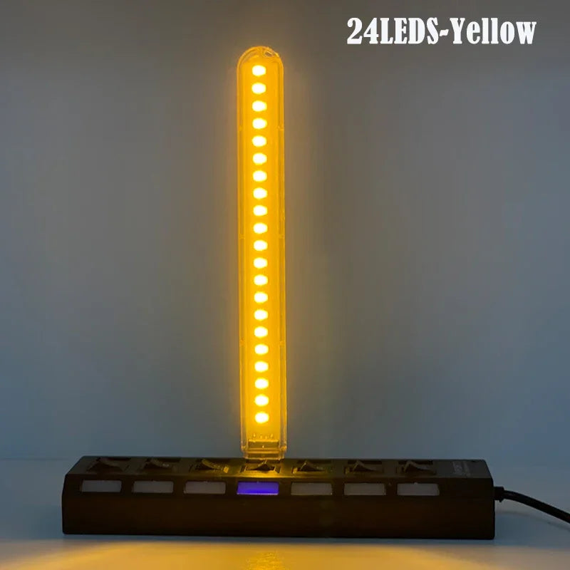 lampe led flexible 24leds couleur rouge jaune bleu vert violet rose blanc blancchaud clips