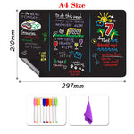 tableau noir magnétique aimants effaçable sec humide stickers réfrigérateur modernes cartes memo crayons chiffon