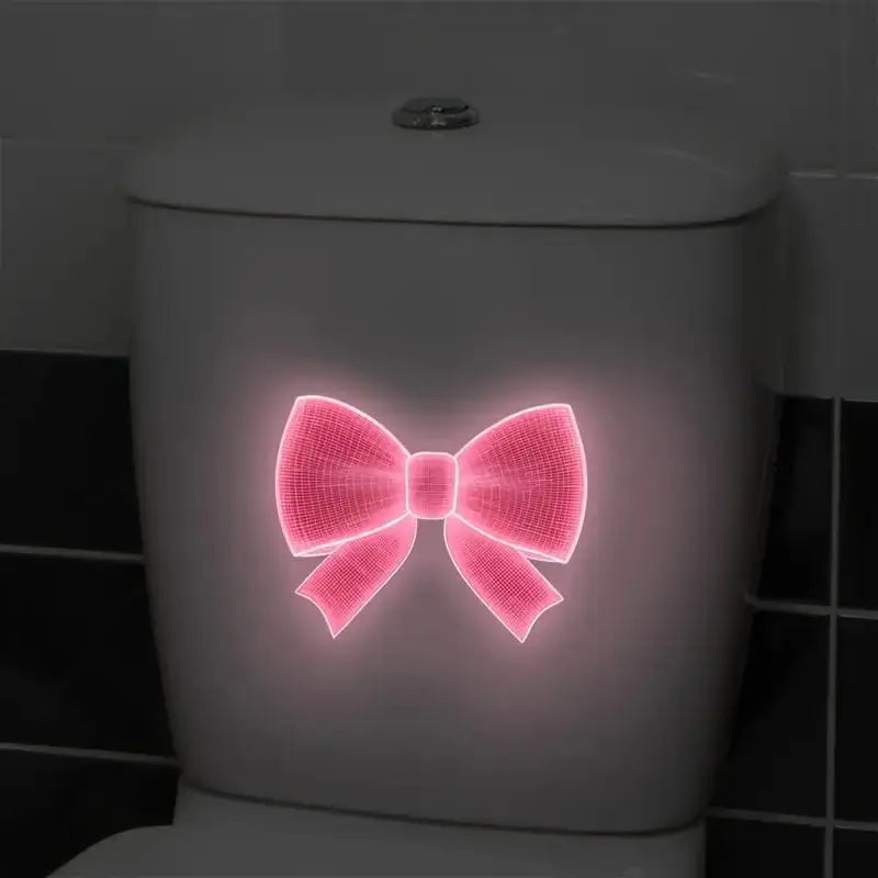 autocollant decoratif rose arc ruban adhésif brillant nuit decoration murale toilette pvc