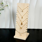 support bijoux bois naturel moderne clips colliers rangement portable anniversaire mariage cadeau domestique commercial