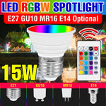 ampoule led rgb 15w e27 télécommande blanc moderne décoration chambre lumière nocturne